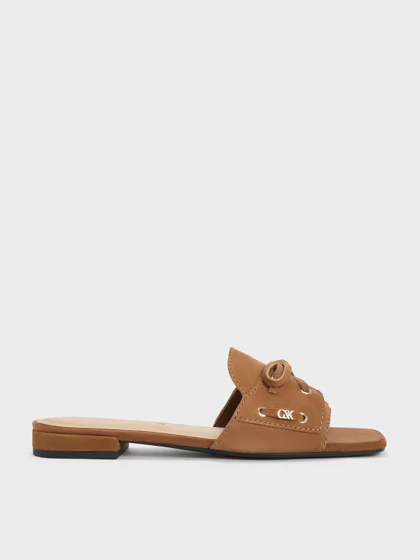 Charles & Keith - Kori Suede Lace-Up Slide Sandals sold by Charles & Keith