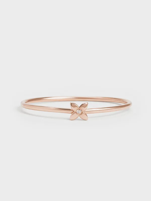 Charles & Keith - Felicity Flower-Motif Crystal Bangle sold by Charles & Keith