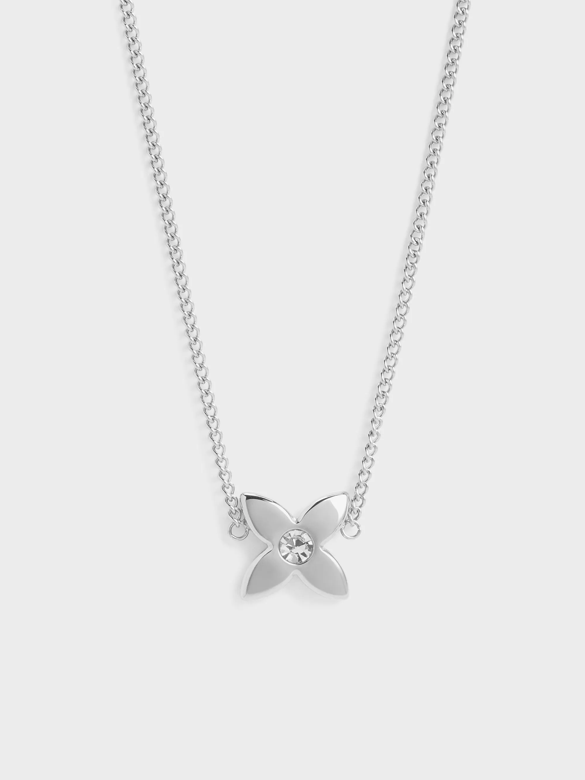 Charles & Keith - Felicity Flower-Motif Crystal Necklace sold by Charles & Keith