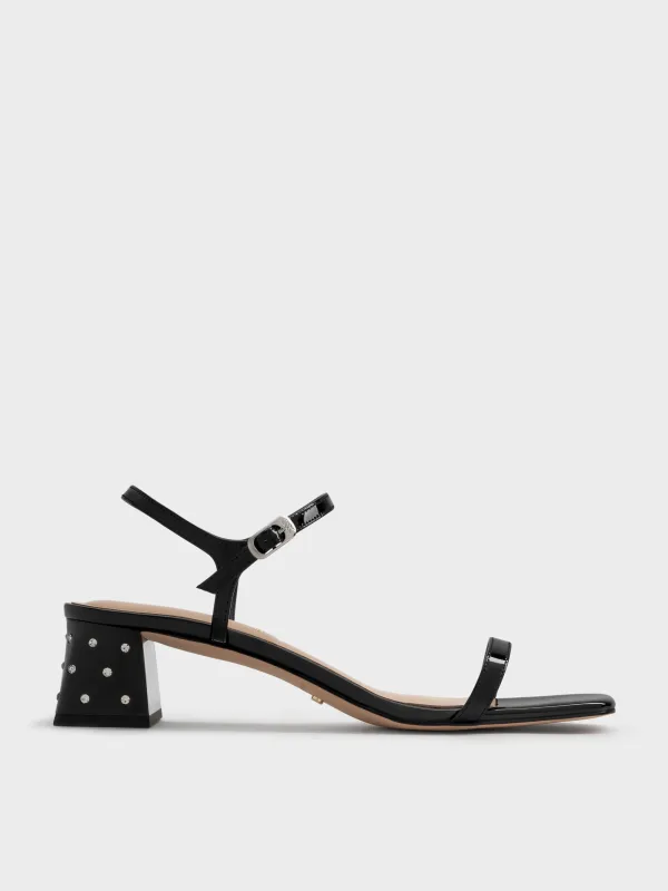 Charles & Keith - Emmaline Patent Leather Crystal Sandals sold by Charles & Keith
