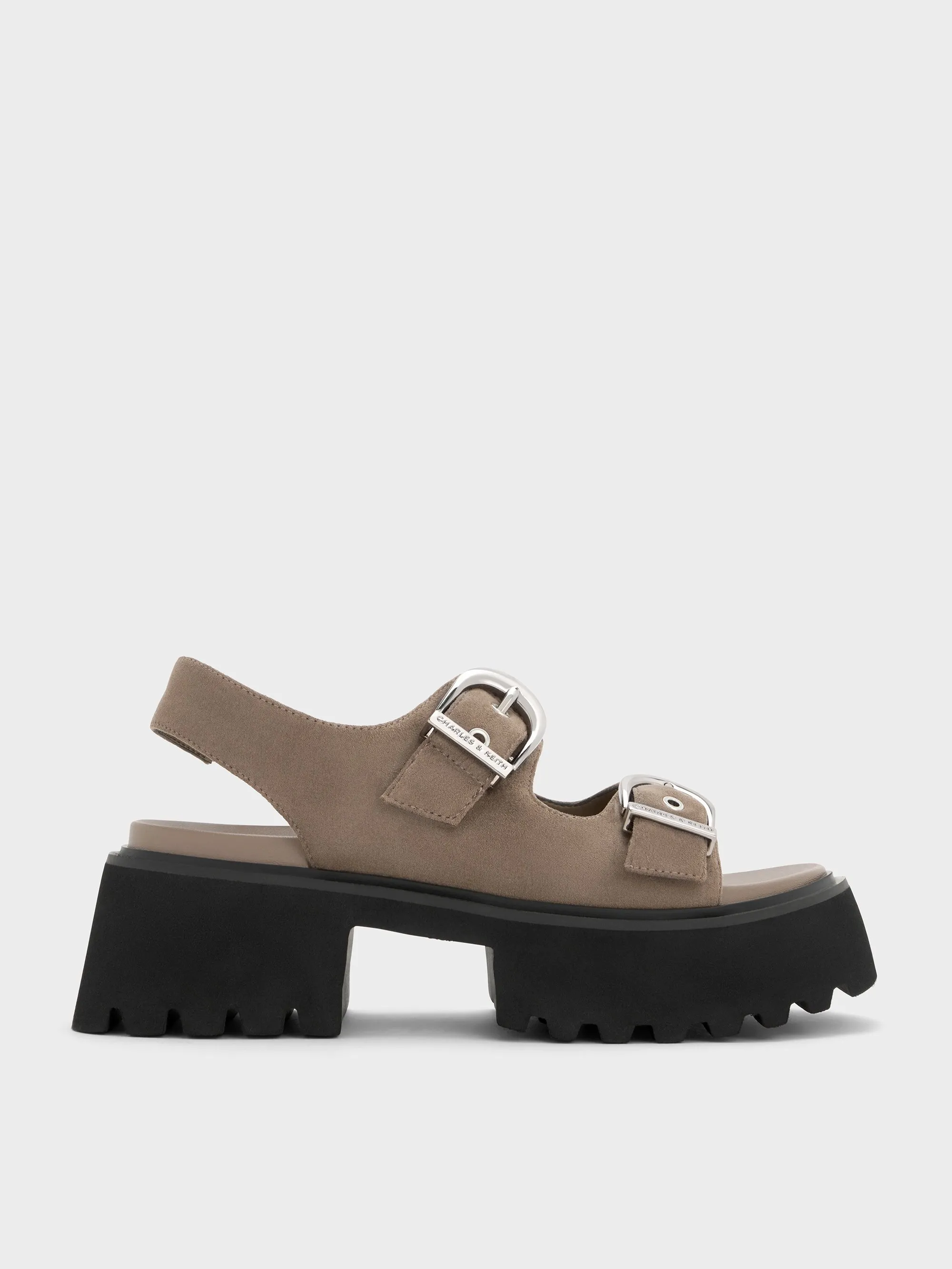 Charles & Keith - Nadine Faux Suede Slingback Platform Sandals sold by Charles & Keith