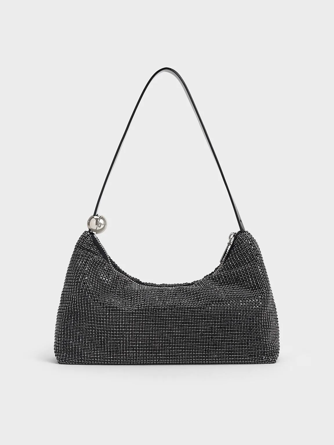 Charles & Keith - Patent Crystal-Embellished Two-Way Bag sold by Charles & Keith