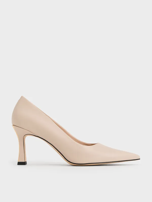 Charles & Keith - Flared Heel Pointed-Toe Pumps sold by Charles & Keith