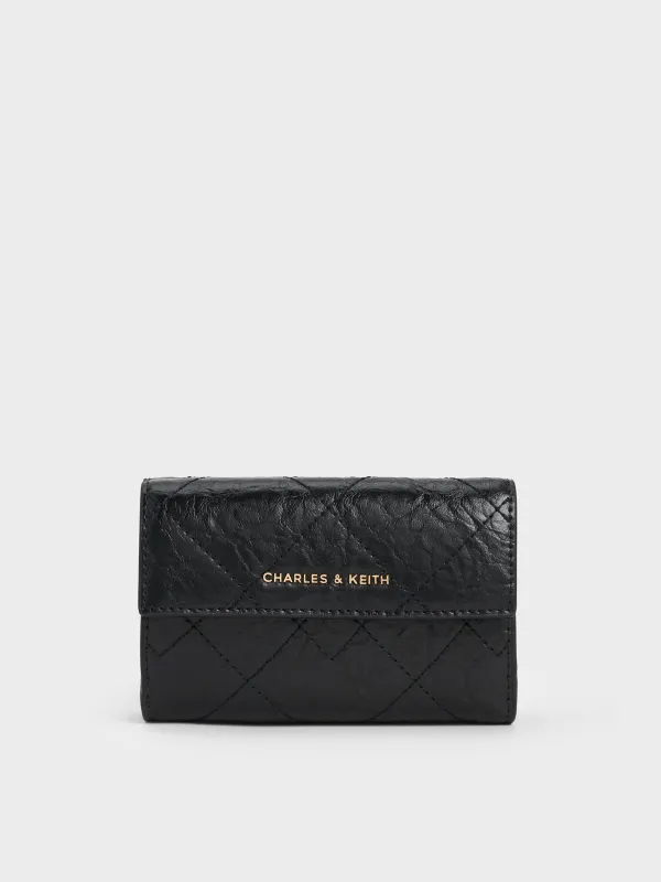 Charles & Keith - Duo Quilted Fold-Over Wallet sold by Charles & Keith
