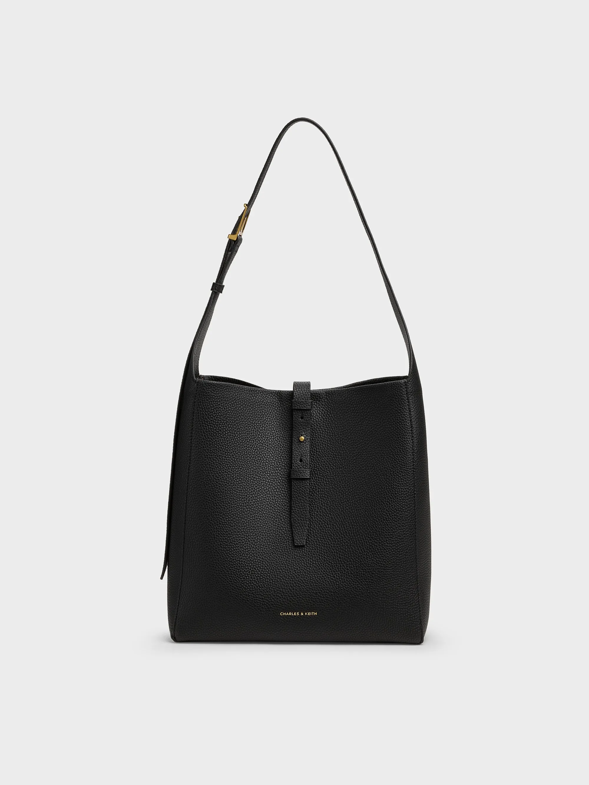 Charles & Keith - Beryl Recycled Leather Belted Hobo Bag sold by Charles & Keith