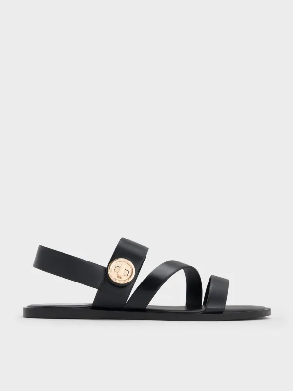 Charles & Keith - Yara Turn Lock Strappy Sandals sold by Charles & Keith