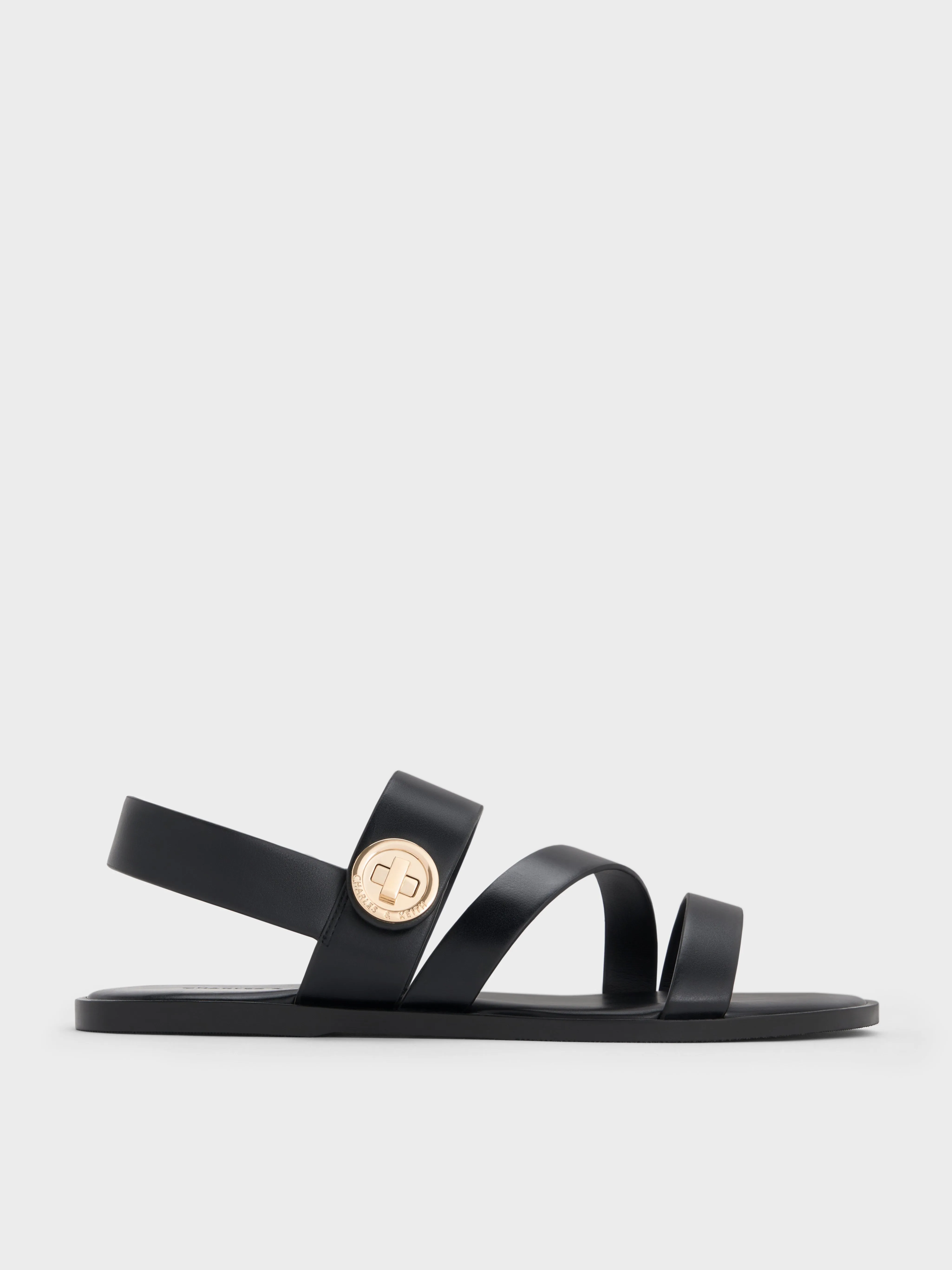 Charles & Keith - Yara Turn Lock Strappy Sandals sold by Charles & Keith