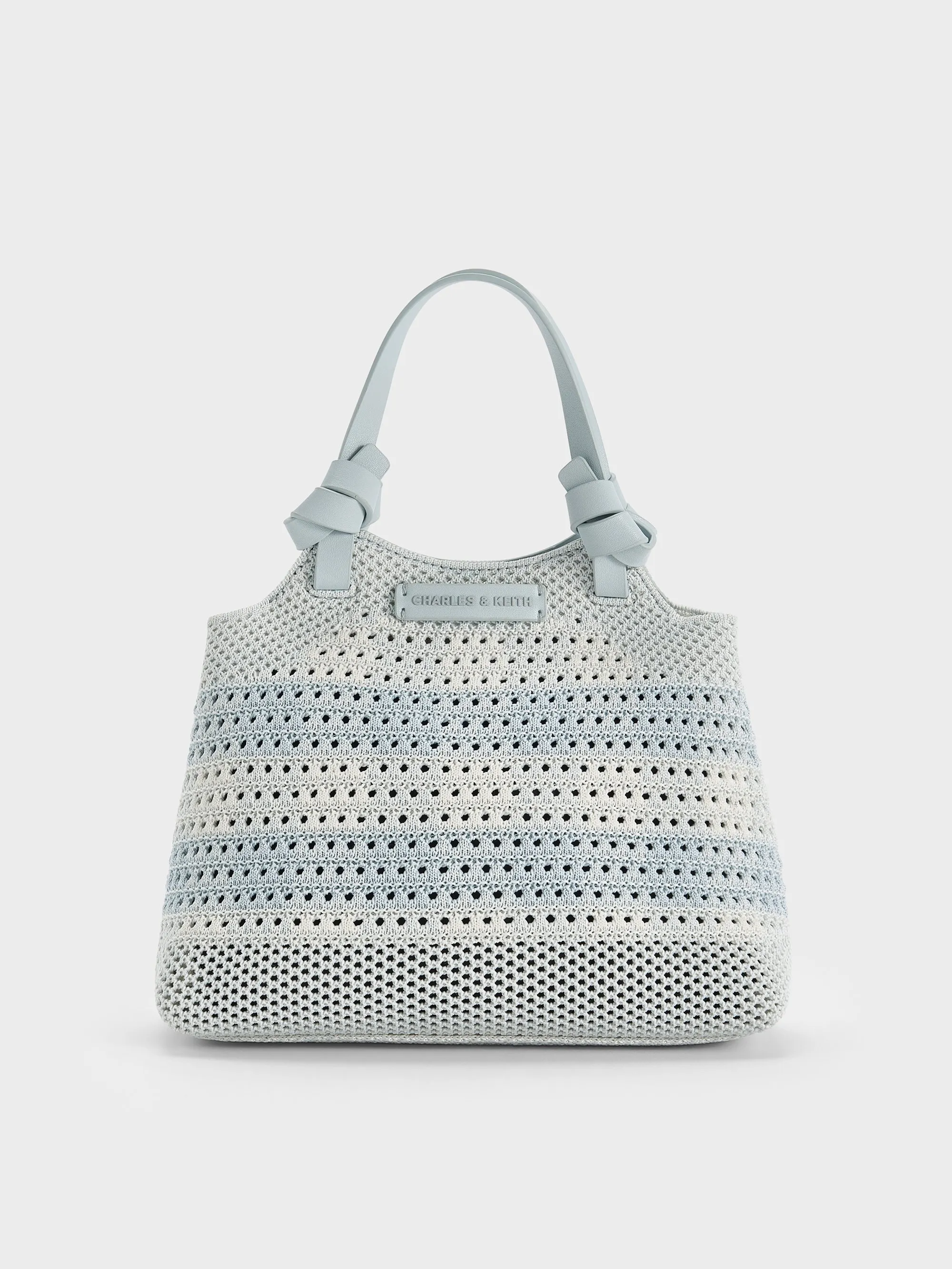 Charles & Keith - Ida Checkered Knotted Handle Tote Bag sold by Charles & Keith