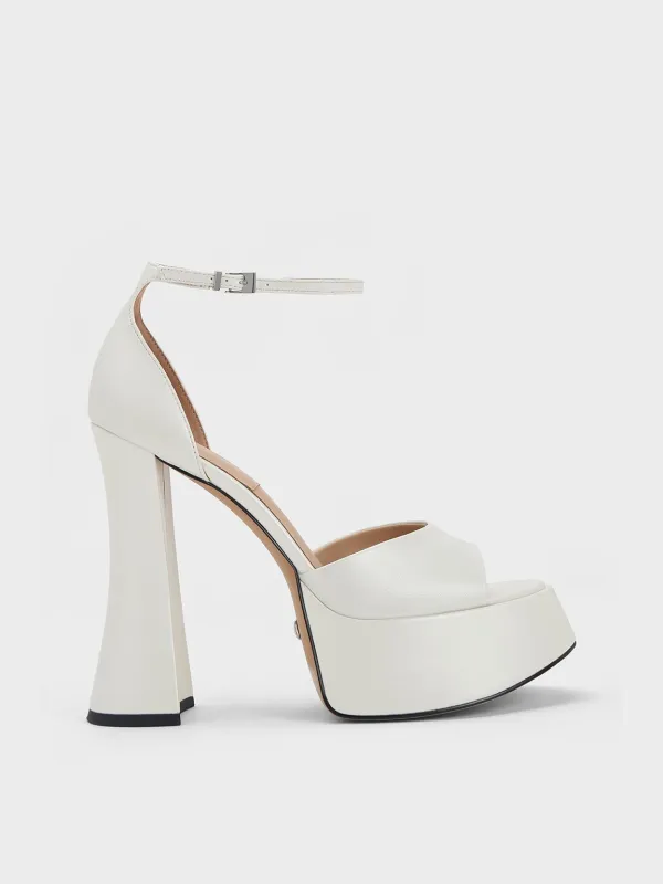 Charles & Keith - Michelle Leather Platform Sandals sold by Charles & Keith