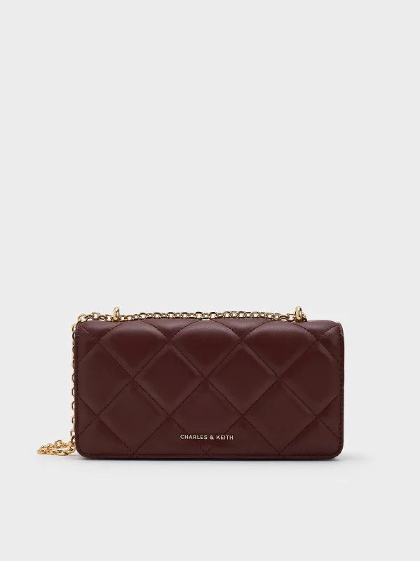 Charles & Keith - Paffuto Quilted Chain-Handle Long Wallet sold by Charles & Keith