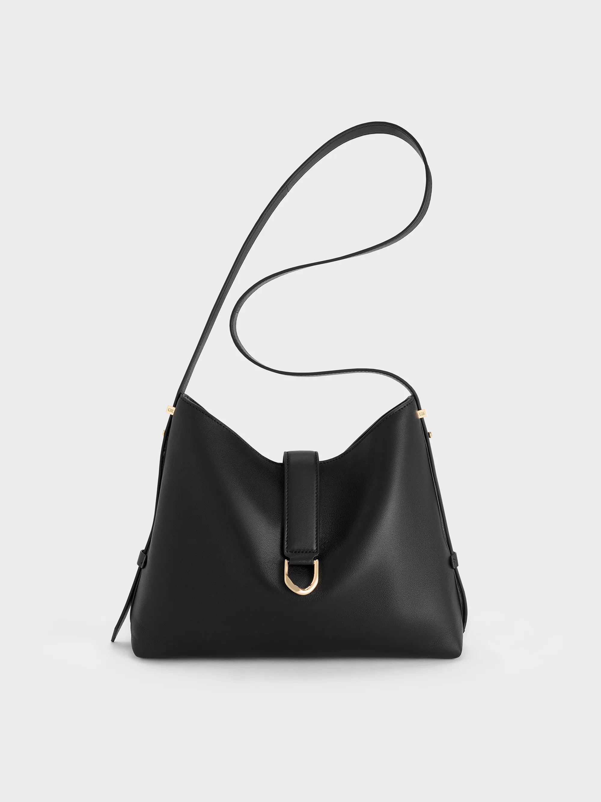 Charles & Keith - Gabine Leather Belted Hobo Bag sold by Charles & Keith