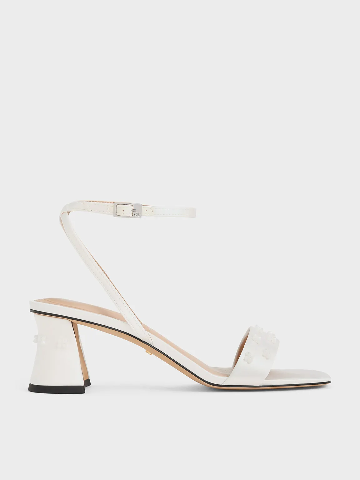 Charles & Keith - Recycled Polyester Beaded Heeled Sandals sold by Charles & Keith