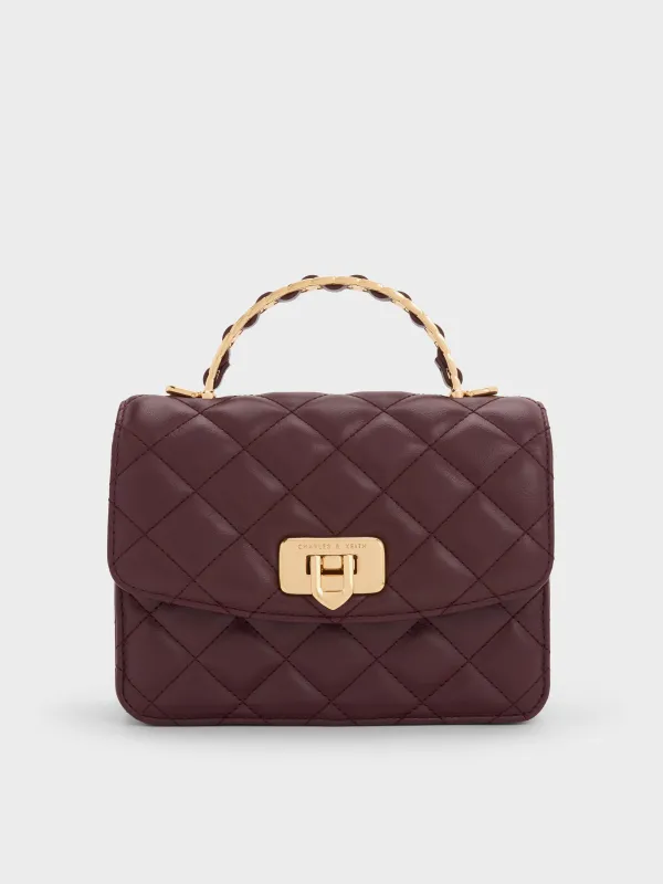 Charles & Keith - Cressida Quilted Top Handle Bag sold by Charles & Keith