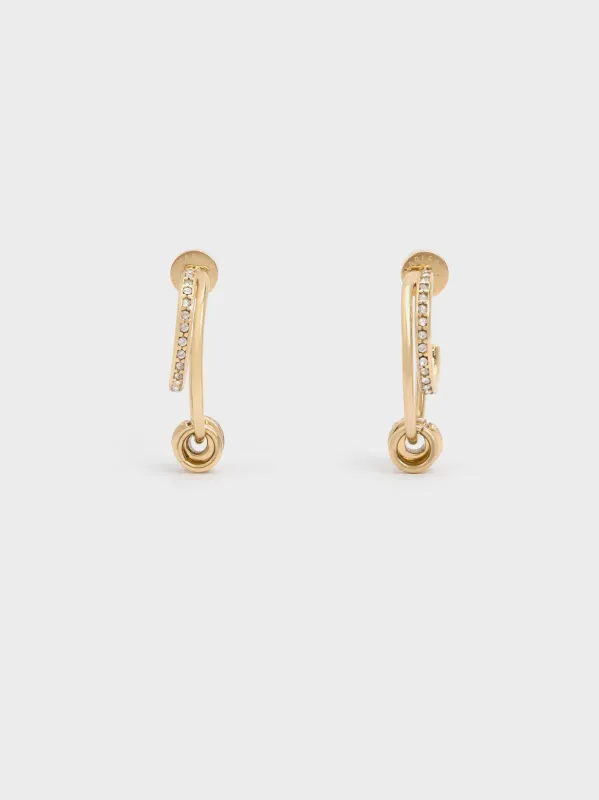 Charles & Keith - Hermione Crystal Crescent Earrings sold by Charles & Keith