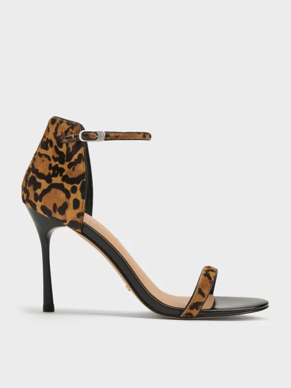 Charles & Keith - Kyra Calf Hair Leopard-Print Stiletto Sandals sold by Charles & Keith