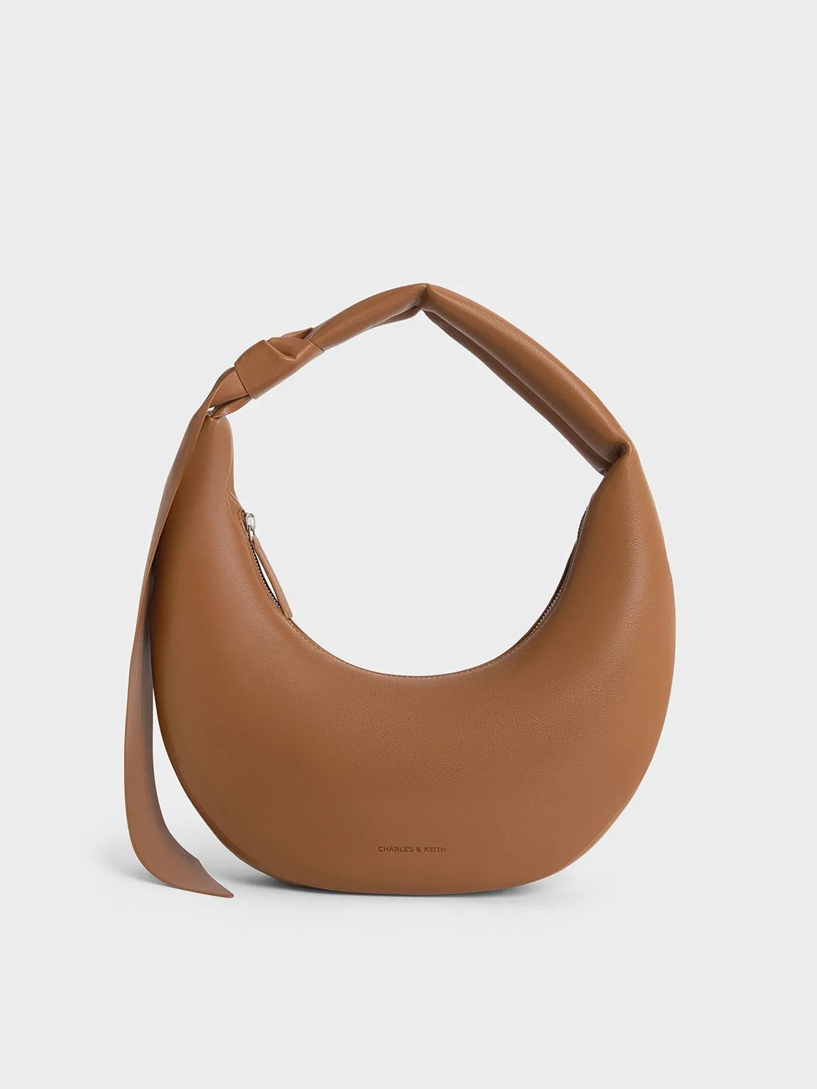 Charles & Keith - Mini Toni Knotted Crescent Hobo Bag sold by Charles & Keith