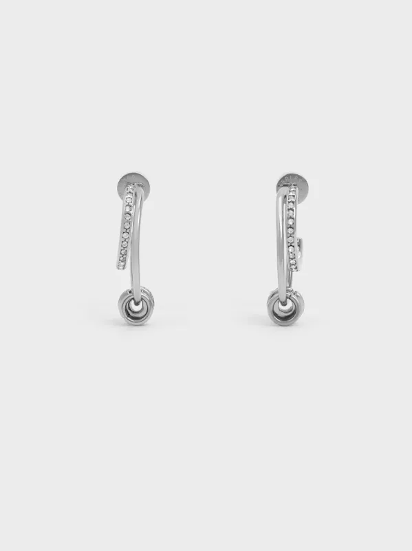 Charles & Keith - Hermione Crystal Crescent Earrings sold by Charles & Keith