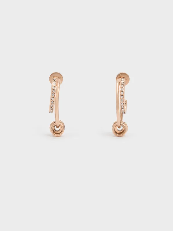 Charles & Keith - Hermione Crystal Crescent Earrings sold by Charles & Keith