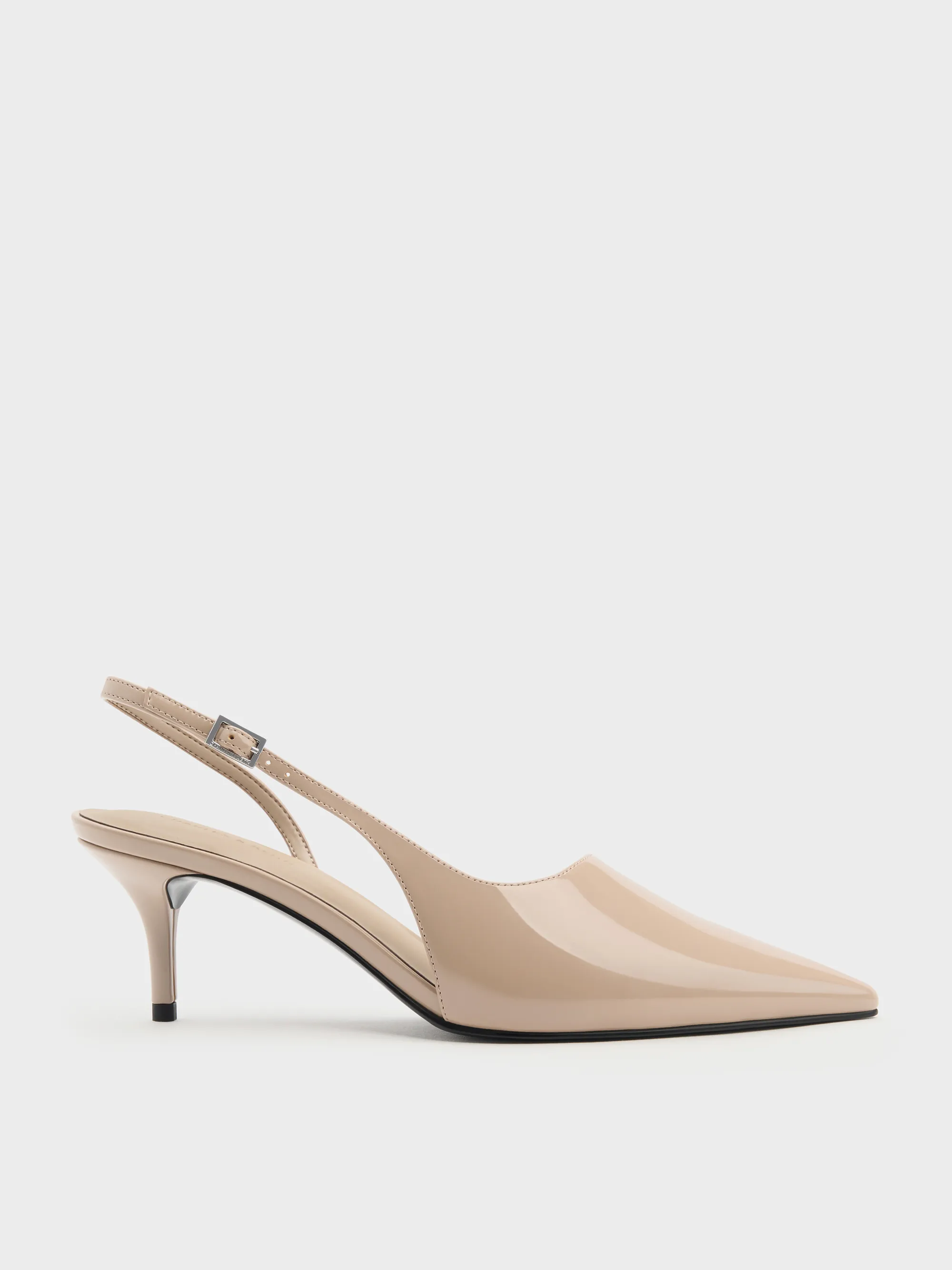 Charles & Keith - Patent Pointed Slingback Pumps sold by Charles & Keith