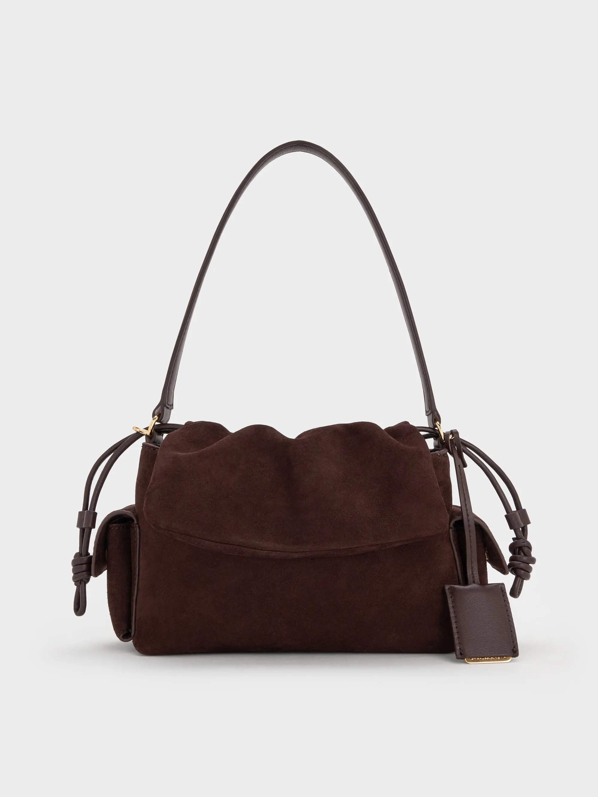 Charles & Keith - Khai Ruched-Flap Side-Pocket Top Handle Bag sold by Charles & Keith