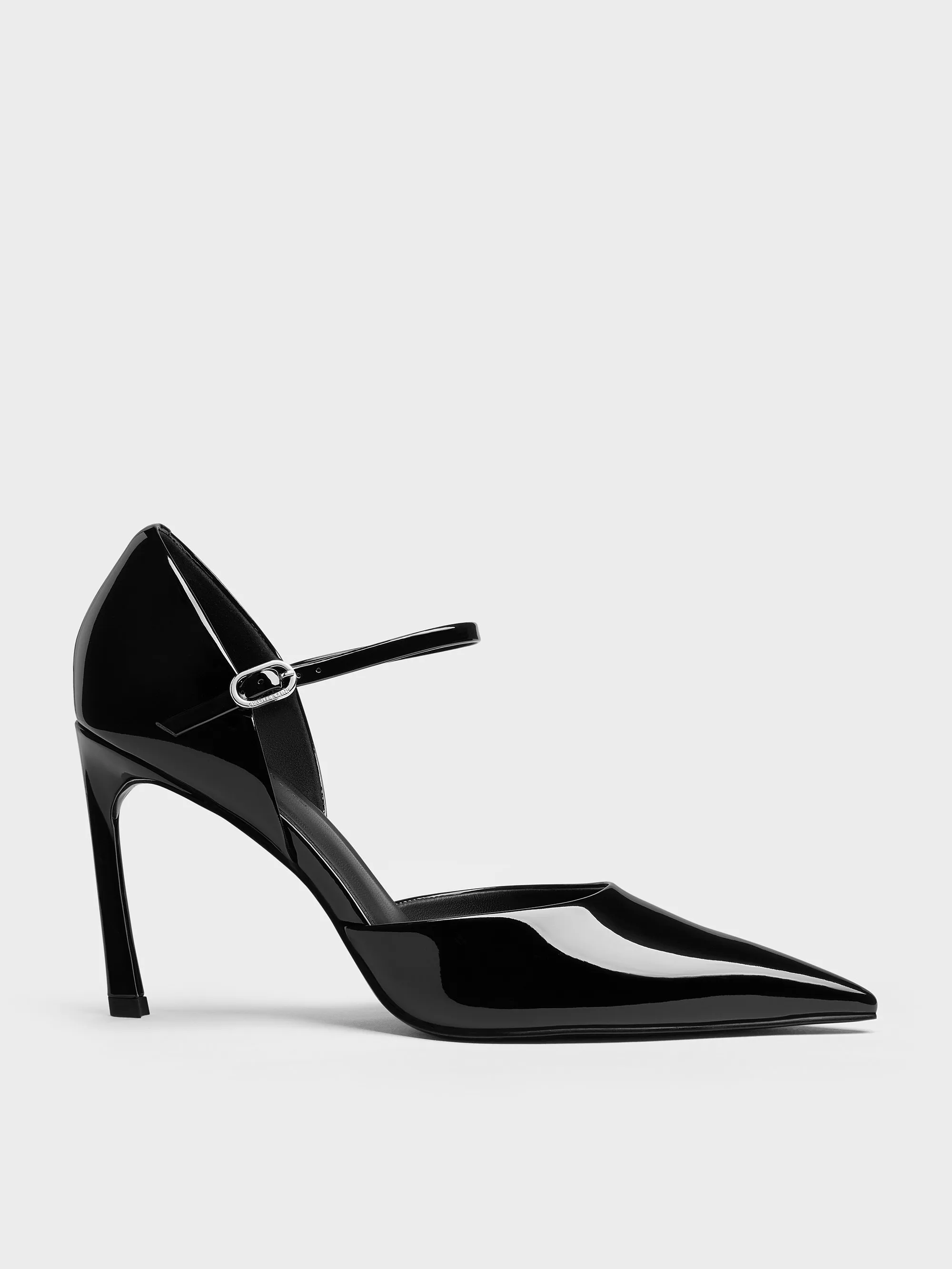 CHARLES & KEITH - Patent Pointed D'Orsay Stiletto Pumps sold by Charles & Keith