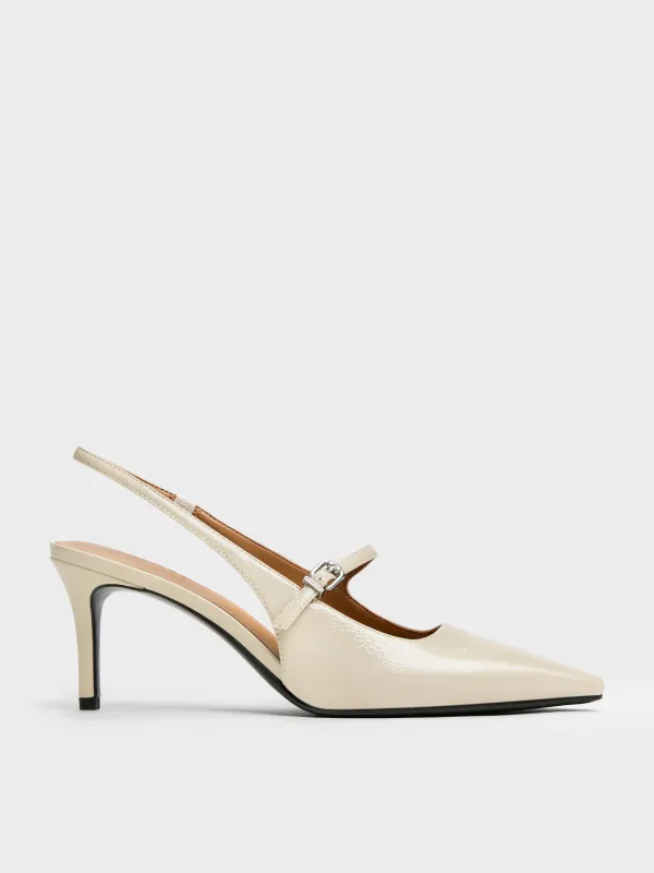 Charles & Keith - Pointed Slingback Mary Jane Pumps sold by Charles & Keith