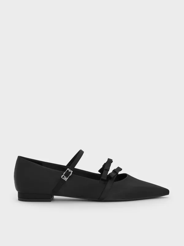 Charles & Keith - Jessy Recycled Polyester Bow Pointed-Toe Flats sold by Charles & Keith