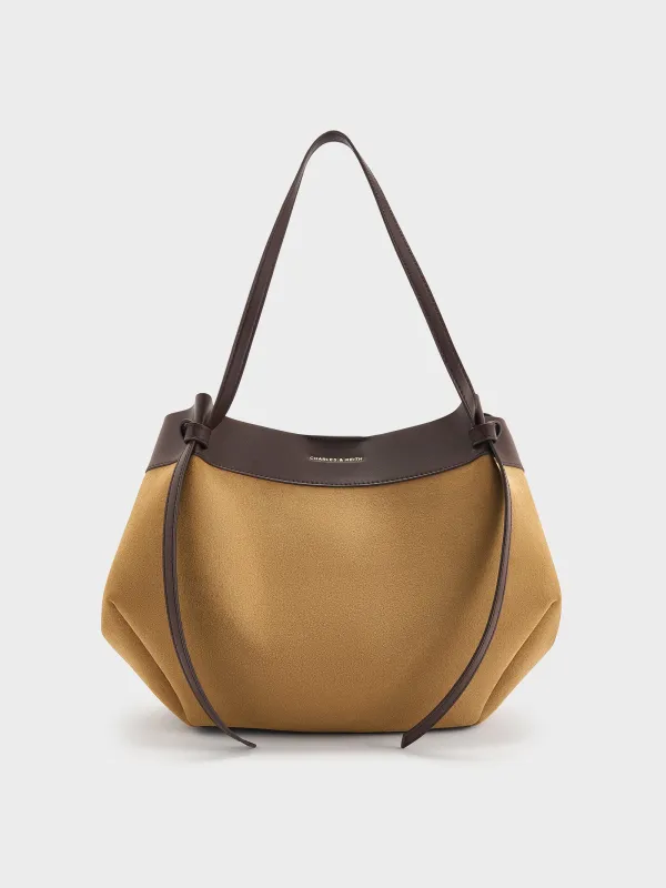Charles & Keith - XL Calla Faux Suede Tote Bag sold by Charles & Keith
