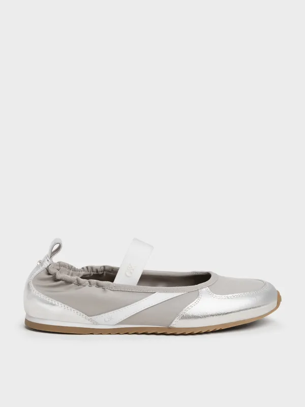 Charles & Keith - Jace Metallic Leather Mary Jane Sneakers sold by Charles & Keith
