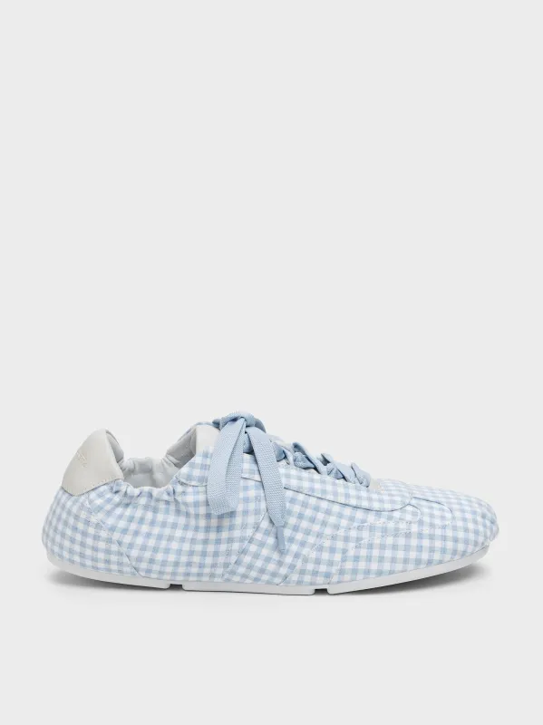Charles & Keith - Cece Gingham Ruched Sneakers made by Charles & Keith