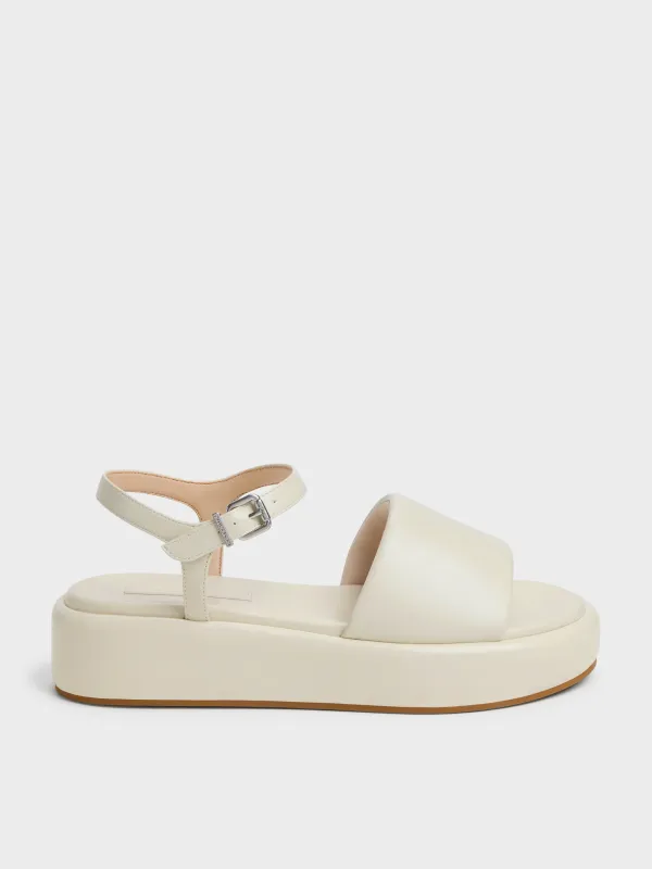 Charles & Keith - Ankle-Strap Flatform Sandals sold by Charles & Keith