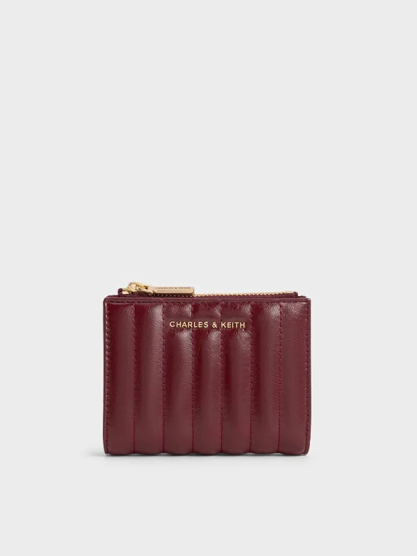 Charles & Keith - Donna Crinkle-Effect Panelled Top-Zip Wallet sold by Charles & Keith