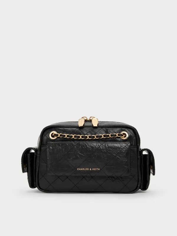 Charles & Keith - Duo Quilted Crossbody Bag sold by Charles & Keith