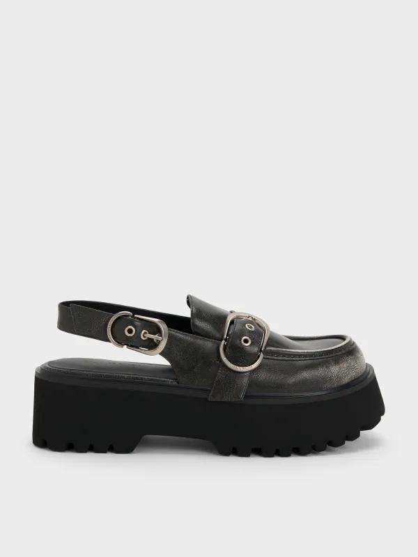 Charles & Keith - Eliot Platform Slingback Loafers sold by Charles & Keith