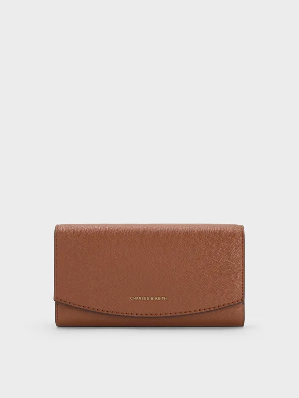 Charles & Keith - Briony Curved Flap Long Wallet sold by Charles & Keith