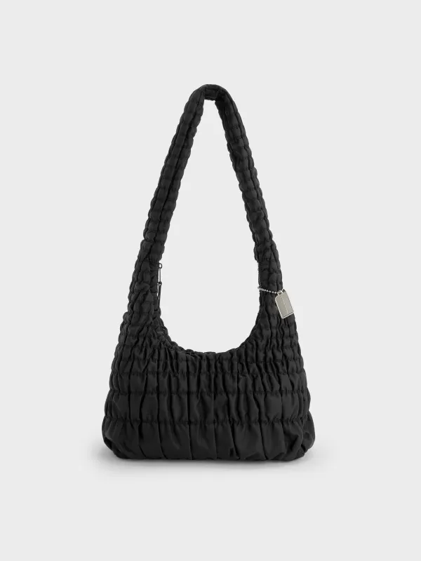 Charles & Keith - Klio Nylon Ruched Crossbody Bag sold by Charles & Keith