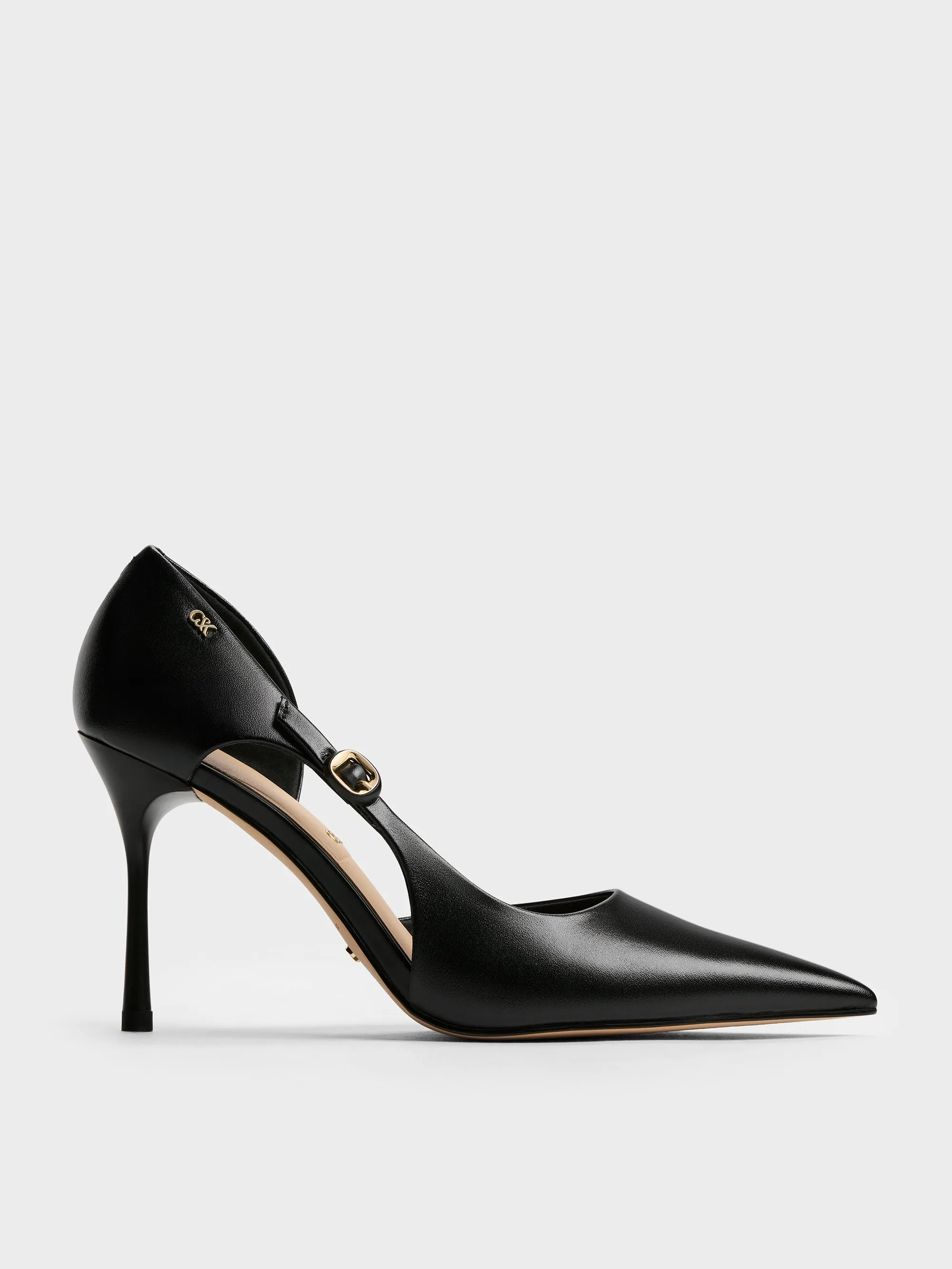 Charles & Keith - Leather Pointed D'Orsay Stilettos sold by Charles & Keith