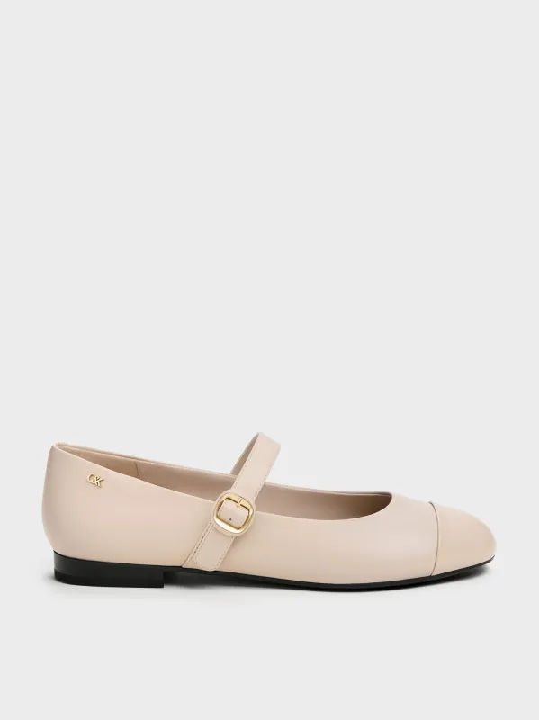 Charles & Keith - Leather Cap-Toe Mary Janes sold by Charles & Keith