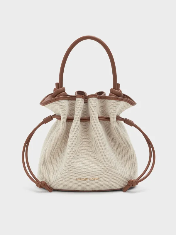 Charles & Keith - Sammie Canvas Drawstring Bucket Bag made by Charles & Keith