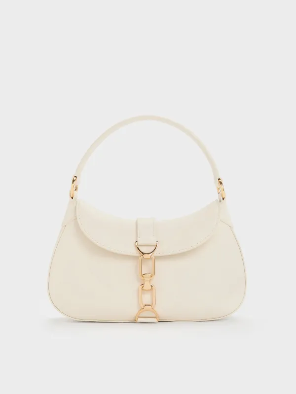 Charles & Keith - Agatha Chain-Accent Hobo Bag made by Charles & Keith