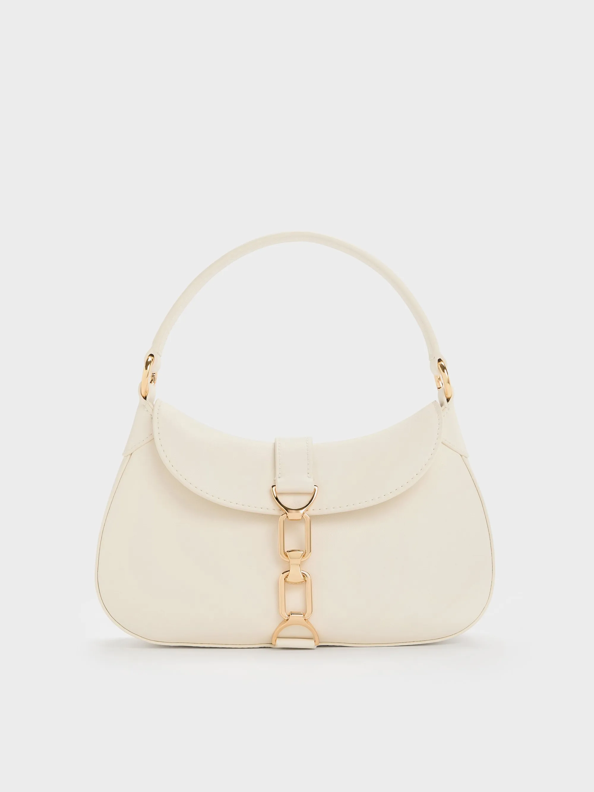 Charles & Keith - Agatha Chain-Accent Hobo Bag sold by Charles & Keith