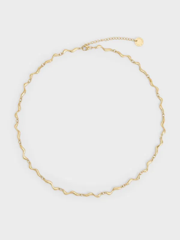 Charles & Keith - Emilia Wavy Necklace sold by Charles & Keith