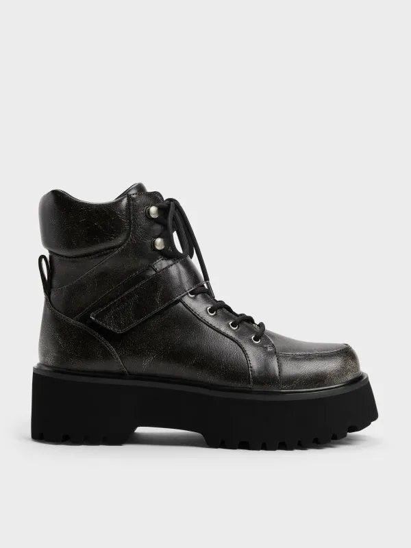Charles & Keith - Eliot Platform Combat Boots sold by Charles & Keith