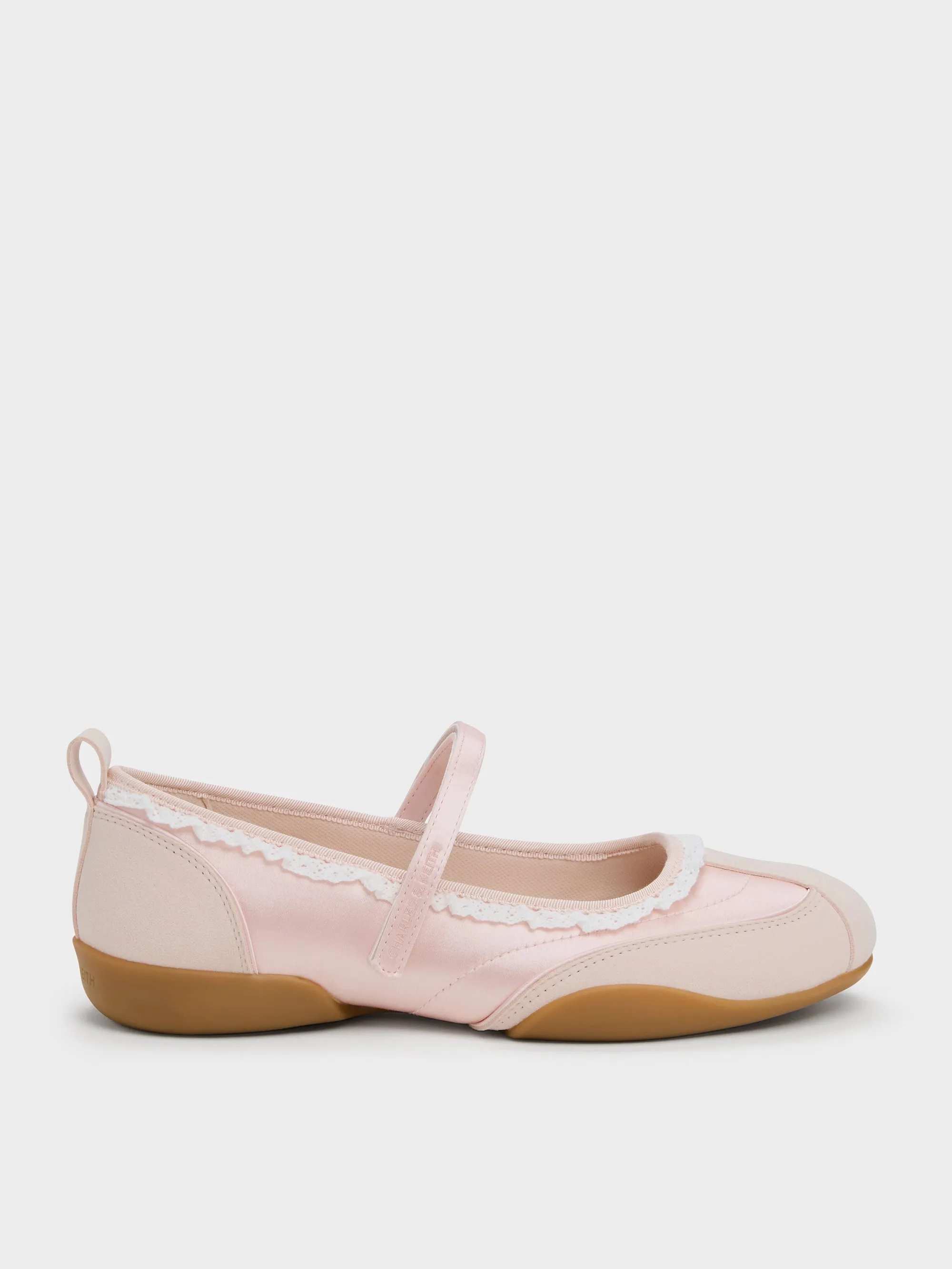Charles & Keith - Louise Lace-Trim Mary Jane Sneakers sold by Charles & Keith