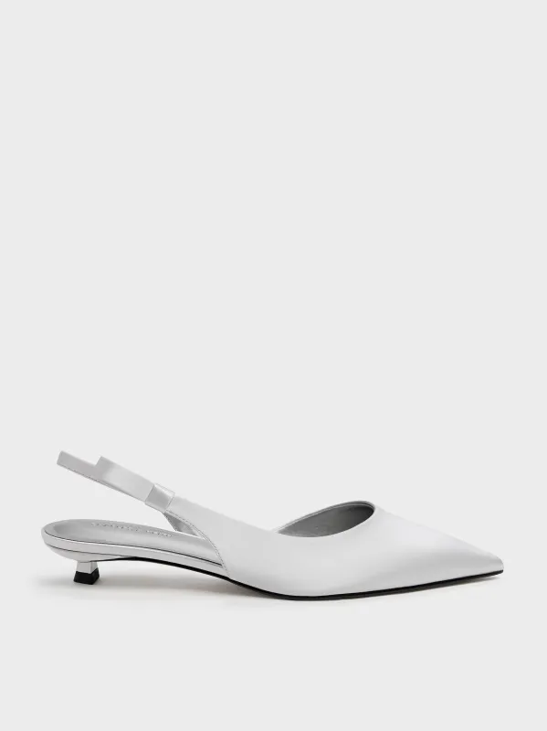 Charles & Keith - Brantley Bow Slingback Kitten Heels sold by Charles & Keith
