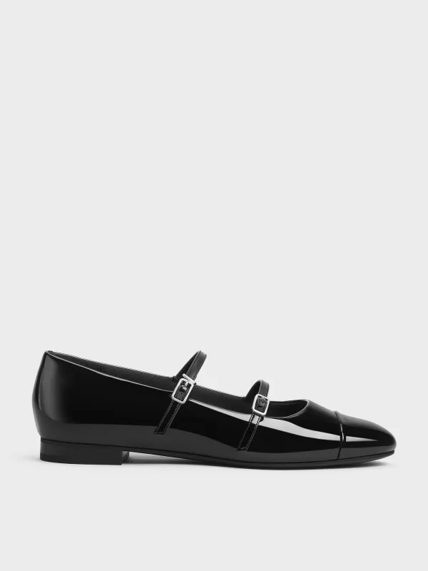 Charles & Keith - Patent Double-Strap Mary Janes sold by Charles & Keith