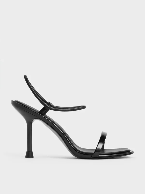 Charles & Keith - Stiletto-Heel Ankle-Strap Pumps made by Charles & Keith