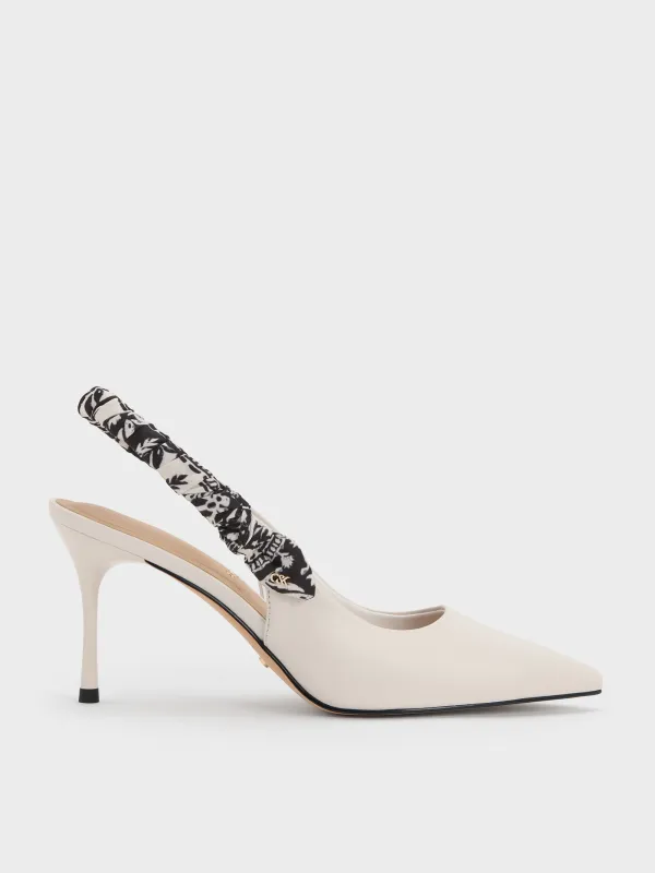 Charles & Keith - Tayari Leather Printed-Strap Slingback Pumps sold by Charles & Keith