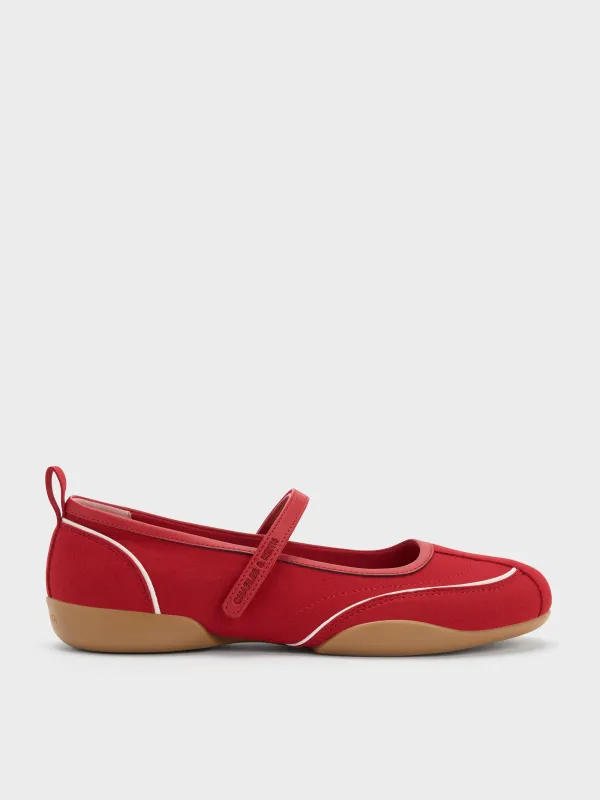 Charles & Keith - Louise Contrast-Trim Mary Jane Sneakers sold by Charles & Keith