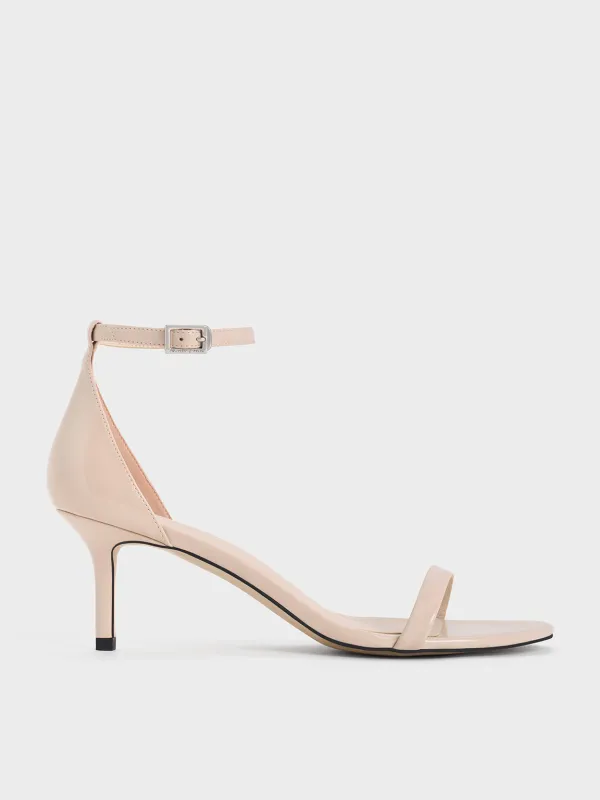 Charles & Keith - Patent Stiletto-Heel Ankle-Strap Sandals sold by Charles & Keith